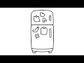 رسم ثلاجة سهل خطوة خطوة رسم سهل Drawing Easy Refrigerator Very Easy Step By Step 