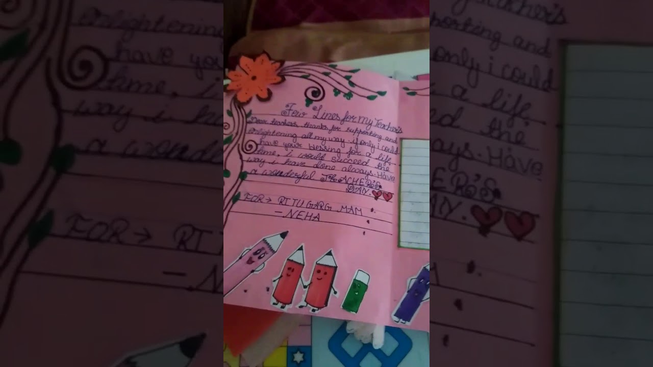 Teachers day card making. For all teacher's. 😊😊😊😊