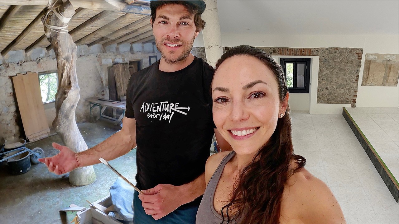 the biggest room in our abandoned home is done! (before and after)