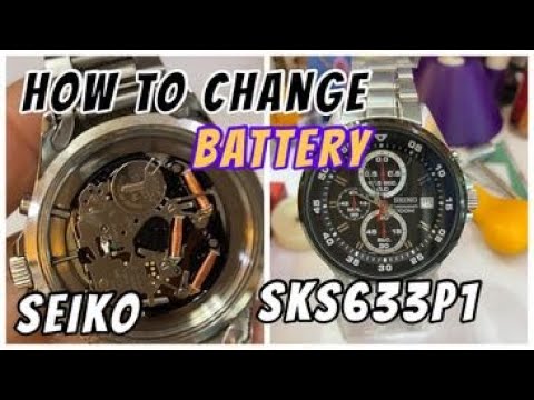 Seiko Chronograph SKS633P1 How to change battery and review - YouTube