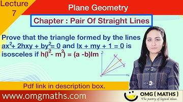 Pair of straight lines | Example | Plane Geometry | #planegeometry #omgmaths #pairofstraightlines