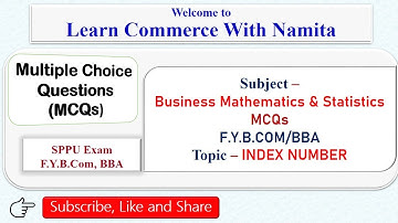 MCQs on Index Number | F.Y.B.COM SPPU Exam| Business Mathematics & Statistics| Index Number MCQs