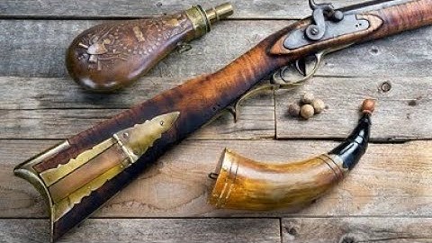 how work muzzleloading rifle load and opne process video create by 3k animation app टोपीदार बंदूक