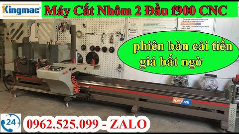Video - giới thiệu máy cắt nhôm 2 đầu f900 CNC fenstek. kho máy nhôm kingmac.