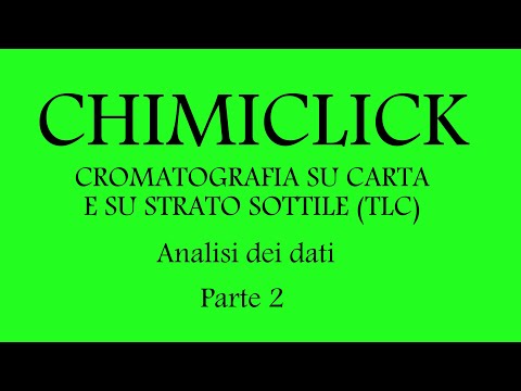 Cromatografia su carta e TLC | Analisi dati | Parte 2