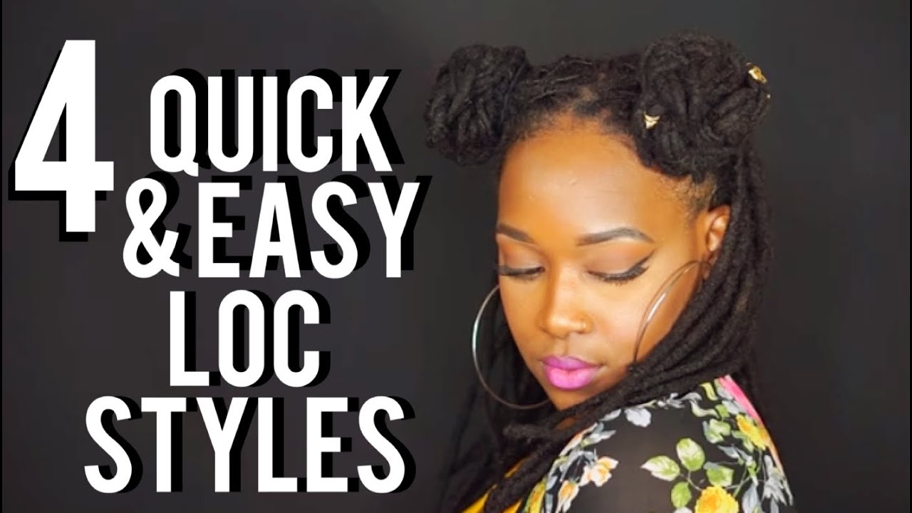 4 Quick And Easy Hairstyles For Locs Loc Tutorials For Women Patty Phattty