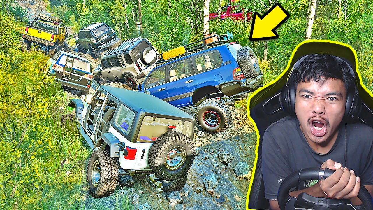 Rubicon Pejabat vs 5 mobil lainnya tanjakan tinggi ?? - Snowrunner