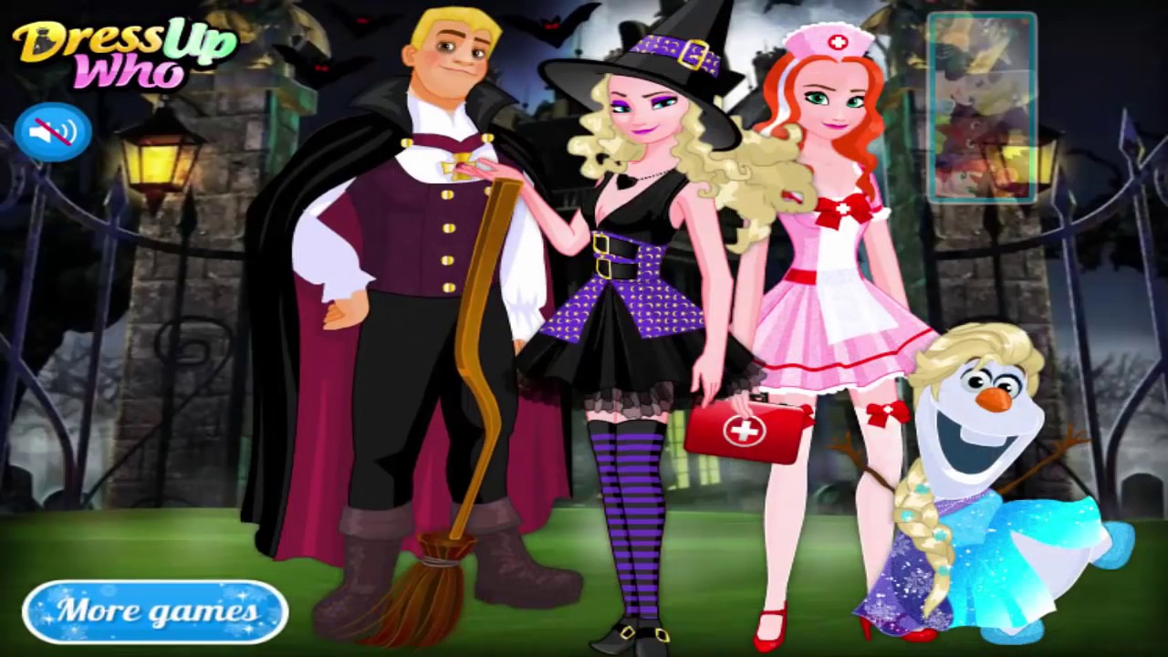 Frozen Team Halloween and Disney Princess Halloween Dressup - YouTube