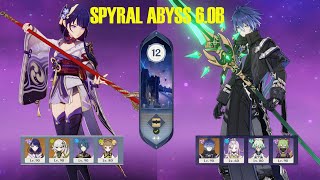 C0 Raiden Hyperbloom &amp; C0 Flins Lunar-Charged | Spiral  Abyss 6.0B | Genshin Impact
