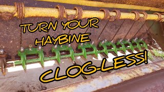 Haybine repair non-clog guards