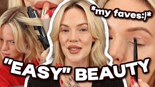 GRWM MY CURRENT FAVE MAKEUP AND HAIR PRODUCTS &quot;easy beauty&quot;