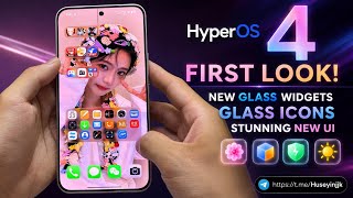 🔥 HyperOS 4 First Look! New Glass Widgets, Glass Icons & Stunning UI Changes