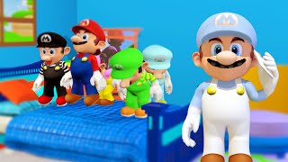 Five Little Super Mario Bros Jumping On The Bed Nursery Rhymes & Kids Songs Binggo Channel