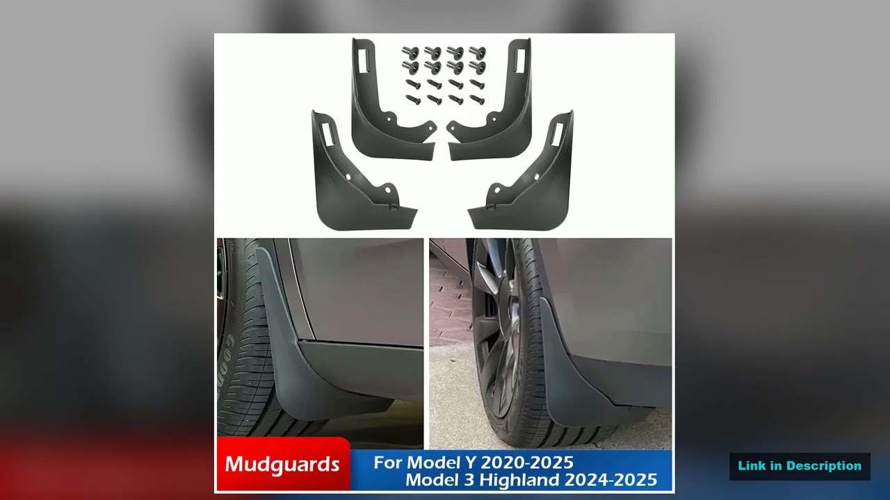 Matte Black Splash Guards Mud Flaps for 2020 2025 Tesla Model Y Juniper Model 3 Highland Mudflap