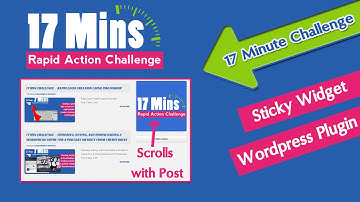 Create a sticky widget while you scroll in wordpress (like Pat Flynns) [Rapid Action Challenge]