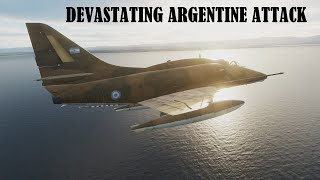 Devastating Argentine attack at Fitzroy (Falklands 1982)