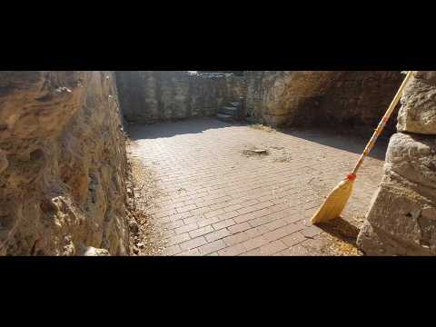 ASMR Part1 sweeping at Dominican monastery ⛪???? on Margaret Island in Budapest