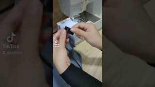 Tutorials for scrunchies | How to attach label during sewing #jshimz #sew #scrunchie #label