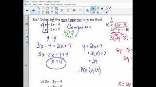Unit 2 - Lesson 8 - Linear Systems Review