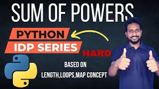 Python IDP Exam Sum of powers Question & Answer | How Pass #idp test  Python Tutorial #crack