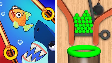 Save The Fish Vs Pull The Pin - Puzzle Game All Levels Gameplay For Android, IOS Mobile