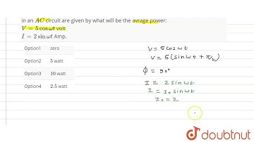 The potential difference V across and the current I flowing through an instrument in an AC circu...