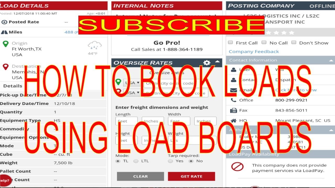 HOW TO BOOK LOADS WITH DAT LOAD BOARD AND TRUCKSTOP LOAD BOARD
