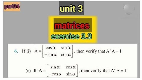 Class 12 Math: Conquer One Shot Ex 3.3 with Ease#matrix