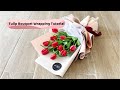 Simple Tulip Bouquet Wrapping Tutorial | Flower Bouquet Wrapping Techniques & Ideas | 郁金香花束包装 | 花藝教學