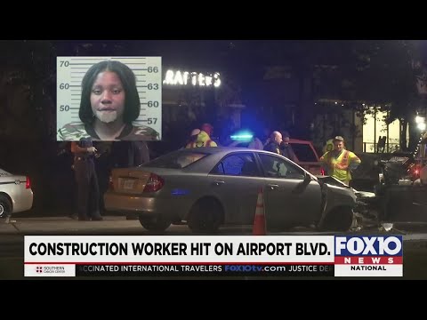 Woman accused of hitting construction worker while driving drunk