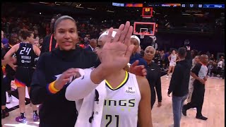 Dijonai Carrington and Satou Sabally drama after the wings vs mercury game - June 11, 2025