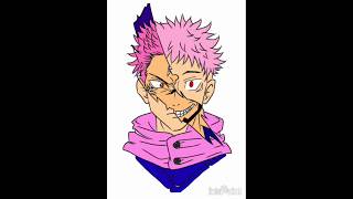 Yuji × Sukuna Digital Art 🔥 | Dark Anime Transformation