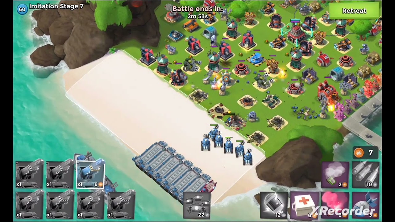hopefully second time lucky attacking imitation stage 7 ( boom beach gameplay)