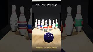 10 Asian flags as bowling pins — one throw, who stays standing? #shorts