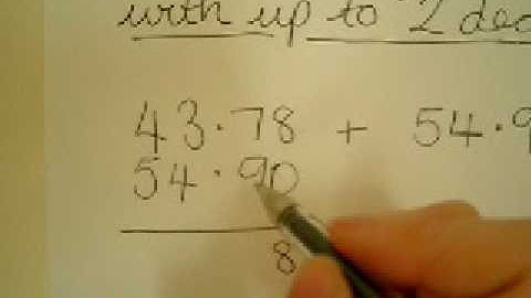 How to add together number with up to 2 decimal places