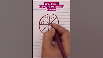 Circle Puzzle # Can you find the missing number? # Math logical puzzle