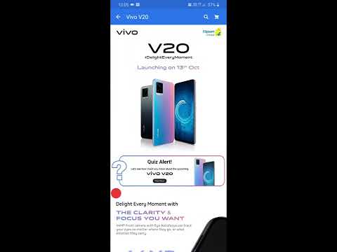 Flipkart Vivo V20 Quiz Answers 06 October 2020 Vivo V20 Mobile