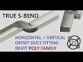 True S-Bend Offset Duct Fitting | Horizontal + Vertical | Smooth Curved | Poly Family