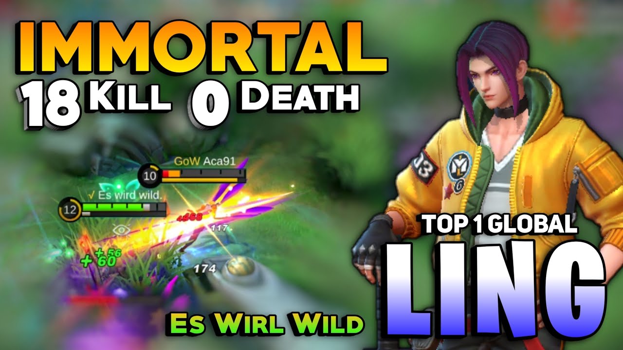 IMMORTAL! Ling New King Perfect Gameplay [ Top 1 Global Ling Best Build 2022 ] Es Wirl Wild - MLBB