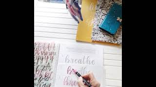Easy Calligraphy Hand Lettering For Beginners! Mindful Lettering Heal The Mind! #shorts Easy Calligraphy Hand Lettering For Beginners! Mindful Lettering Heal The Mind! #shorts
