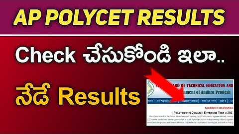 Ap Polycet Results today||how to download ap polycet results||Koushik Education Hub||