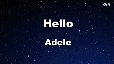 Hello - Adele Karaoke【With Guide Melody】