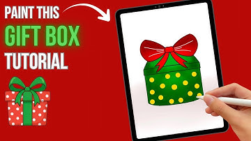 How to Draw a Christmas Gift Box in Procreate | Easy Procreate Tutorial 