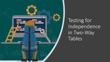 Testing for Independence in Two Way Tables