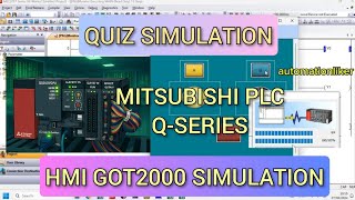 GX Works2 : Quiz Simulation 2 Team and 1 Jury Mitsubishi PLC With GT Designer3 GOT2000 Simulation