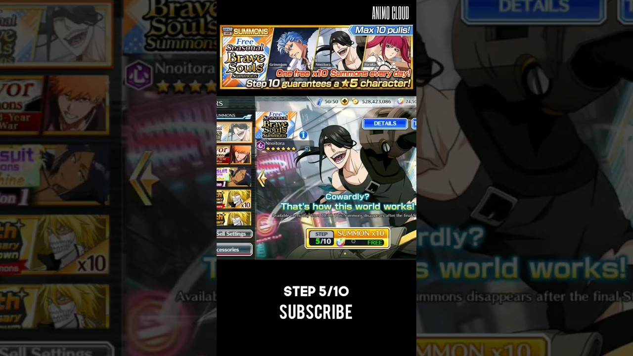SUMMONING ON THE NEW FREE SEASONAL BRAVE SOULS SUMMON STEP 5/10 