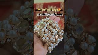 Meesho Pearl Studded Bangles ✨ Under ₹138 😍 | Budget Traditional Jewellery Review