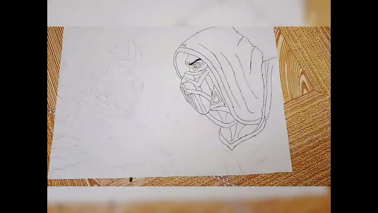 Mortal Kombat SCORPION VS SUB-ZERO drawing