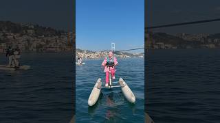 Hiç denediniz mi ?😁🚲🌊   #bisiklet #komik #eğlence #deniz