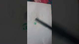 Drawing of realistic eye with pen#AEC#Art